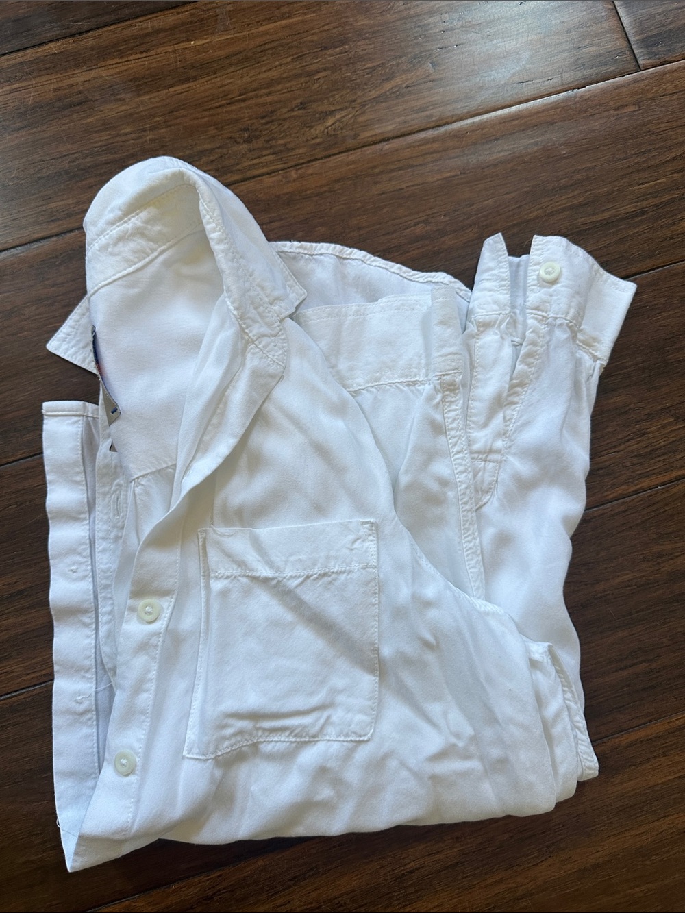 Caslon White Button-Up Shirt Blouse